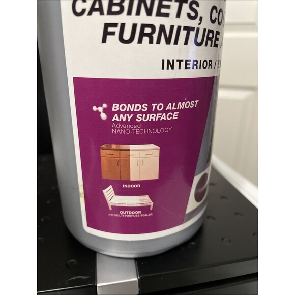 Set of 2 Beyond Paint Pewter 1 Quart All-In-One Cabinet Countertop paint - Picture 2 of 7